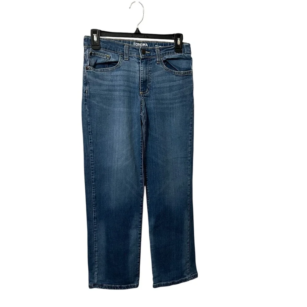 SONOMA Straight Leg Jeans‎ Boys Size 12 Blue Flexwear Denim Medium Wash